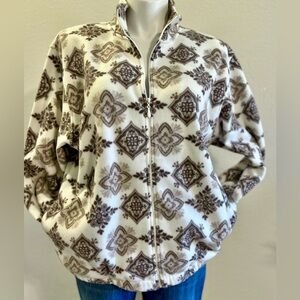 Alfred Dunner Fleece full zip jacket.